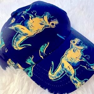 NEW Carters 2T-4T Boys Navy Dinosaur Hat Adjustable Green Yellow